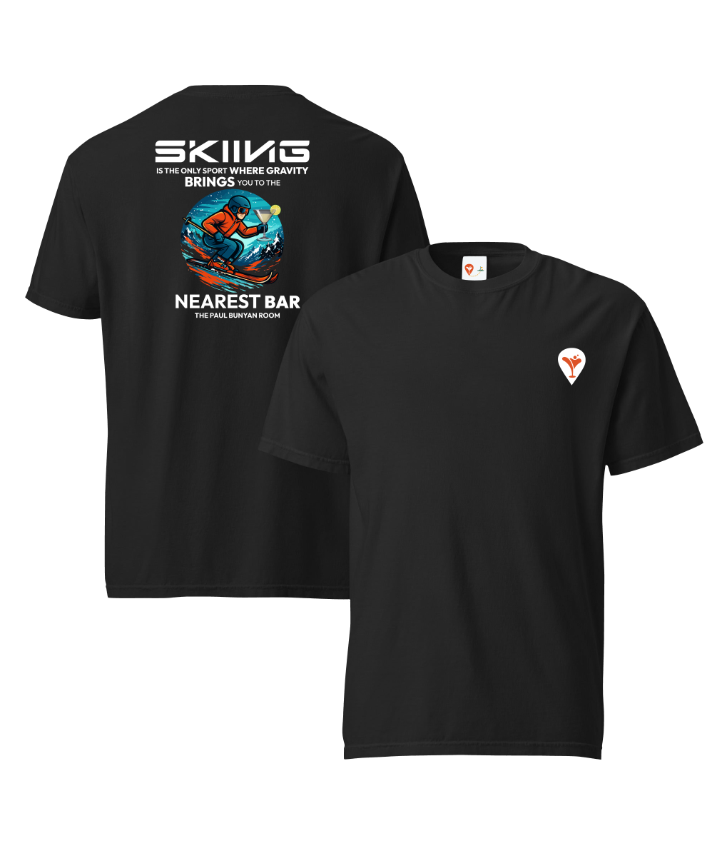 Black Nearest Bar Heavyweight T-Shirt โ Bar Culture Apparel USA