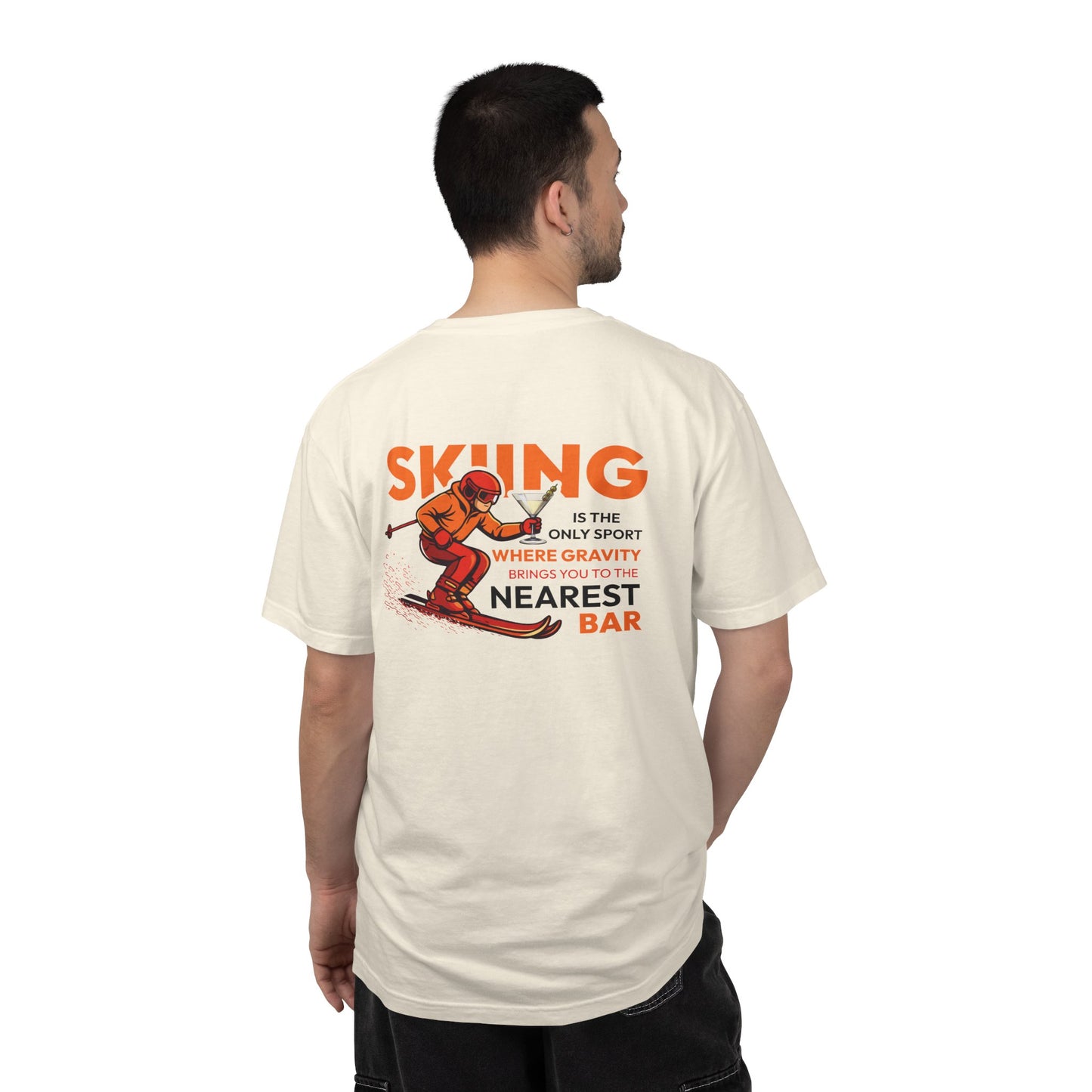 Skiing Nearest Bar Heavyweight T-Shirt