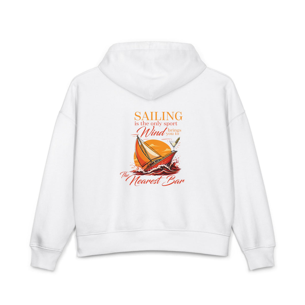 Wind & Sailing Women's Hoodie in White, back