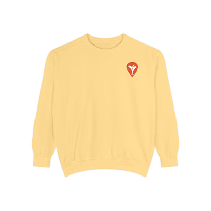 Don't Let the Old Man In Crewneck Sweatshirt in Butter, flat front