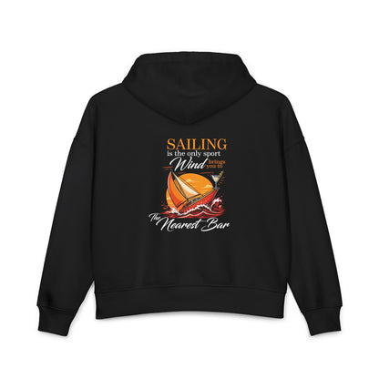 Wind & Sailing Women's Hoodie in Black, back