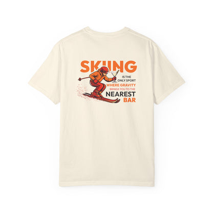 Skiing Nearest Bar Heavyweight T-Shirt