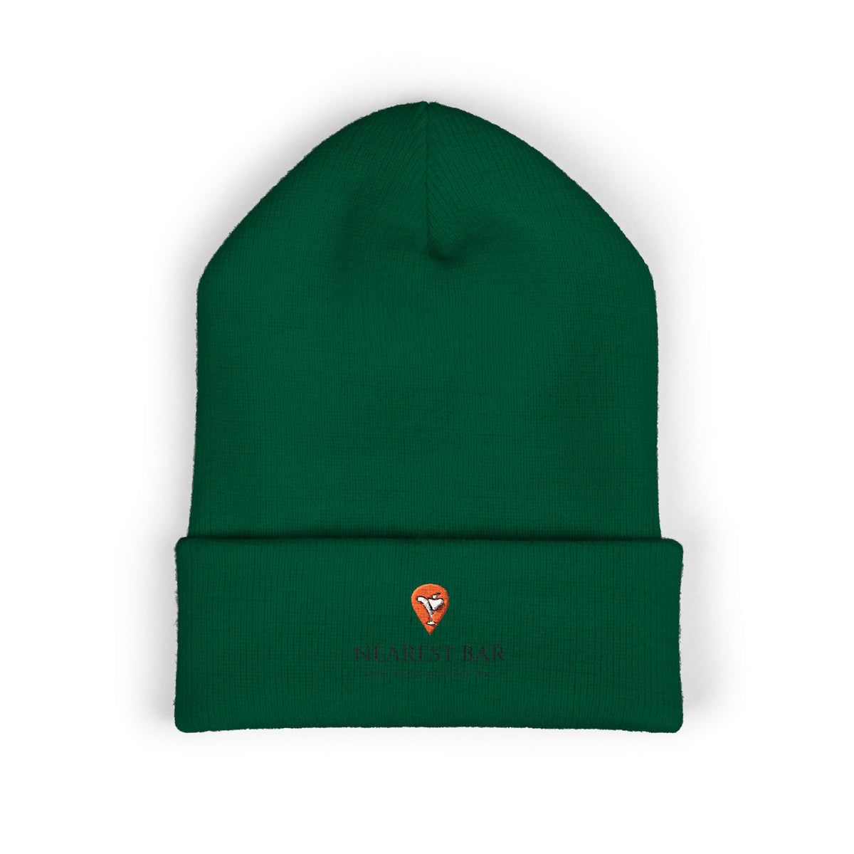 Nearest Bar Knit Cap (Light Colors) in Spruce, flat front