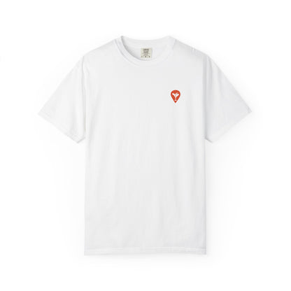 Family Happens BVI Sailing T-Shirt in White, front with Nearest Bar chest logo