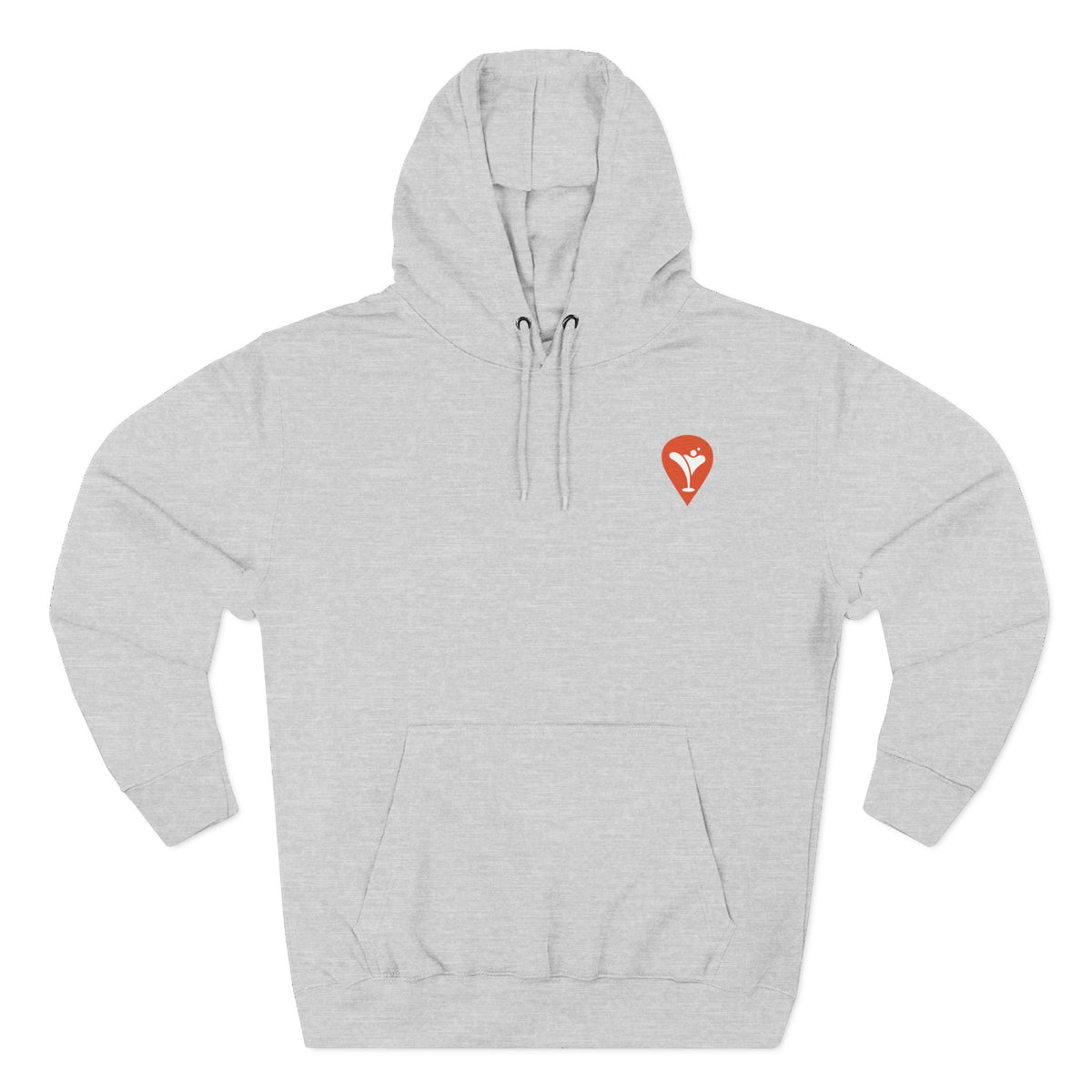 Don't Let the Old Man In Fleece Hoodie in Heather Grey, flat front