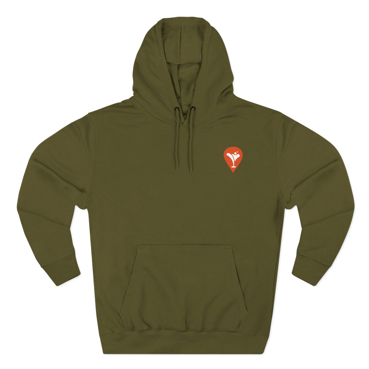 Golf Is the Only Sport Fleece Hoodie in Army Green, flat front