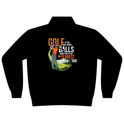 Golf Is the Only Sport Women's Quarter-Zip in Black, back