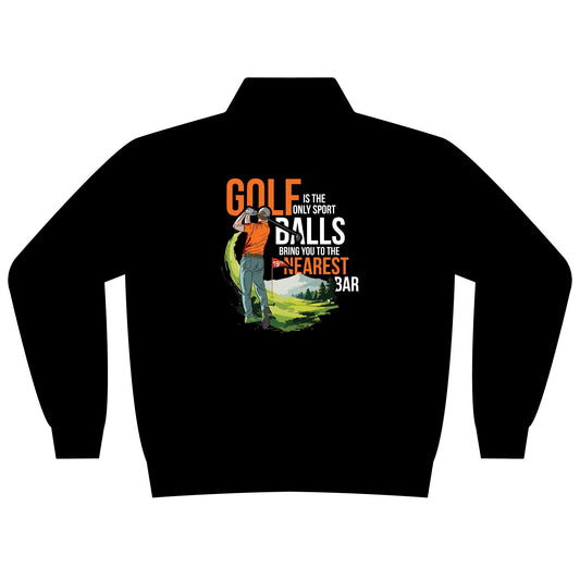 Golf Is the Only Sport Women's Quarter-Zip in Black, back