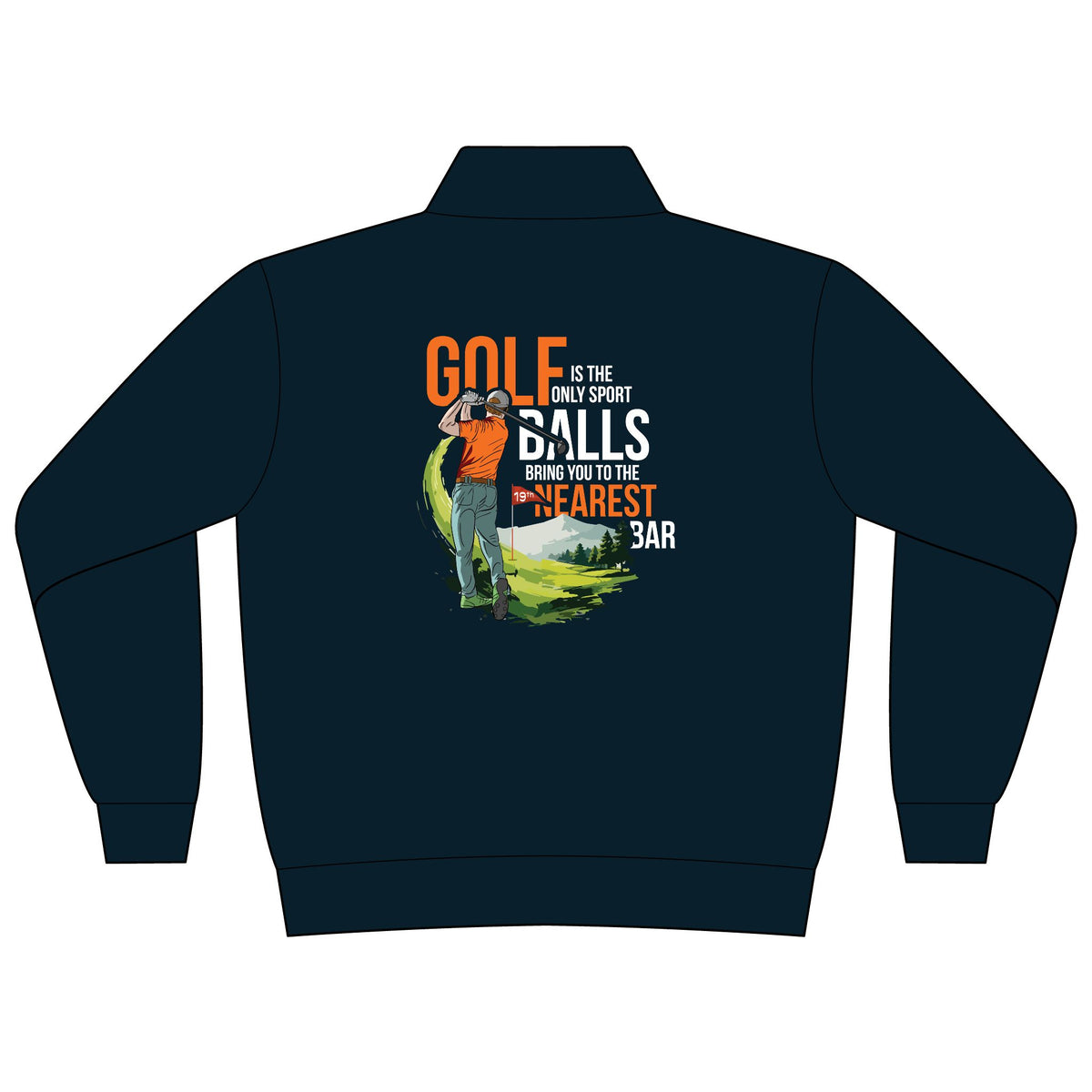 Golf Is the Only Sport Women's Quarter-Zip in Classic Navy, back