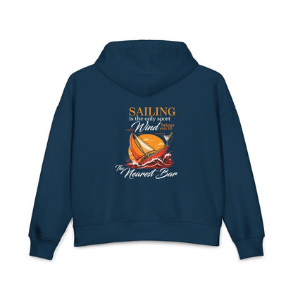 Wind & Sailing Women's Hoodie in French Navy, back