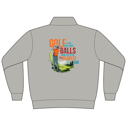 Golf Is the Only Sport Women's Quarter-Zip in Smoke, back