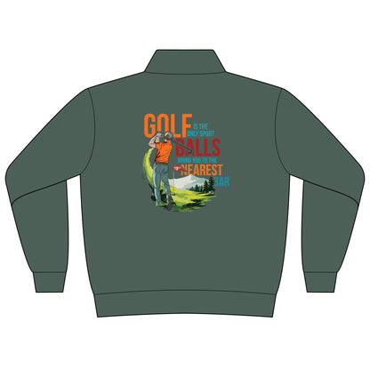 Golf Is the Only Sport Women's Quarter-Zip in Pine, back