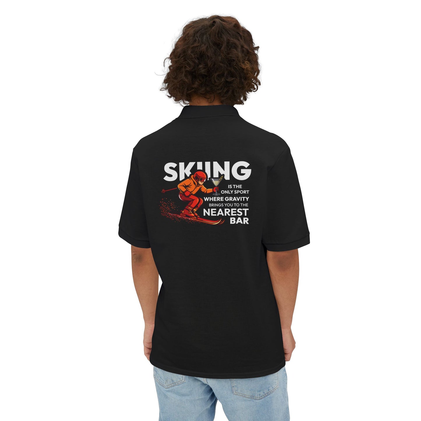 Skiing Nearest Bar Polo Shirt