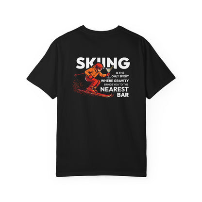 Skiing Nearest Bar Heavyweight T-Shirt