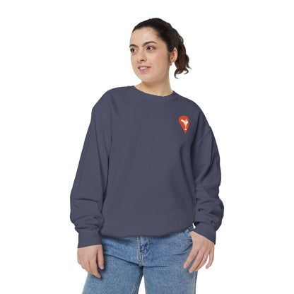 Golf Is the Only Sport Crewneck Sweatshirt in Denim, female model, front