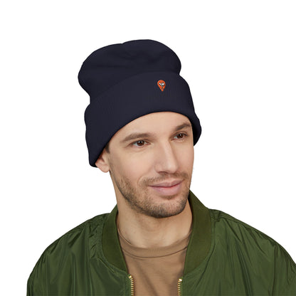 Nearest Bar Knit Cap (Light Colors) in Navy, male model