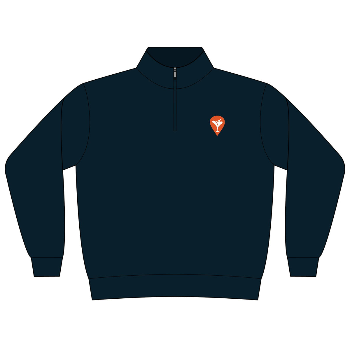 Wind & Sailing Women's Quarter-Zip in Classic Navy, front