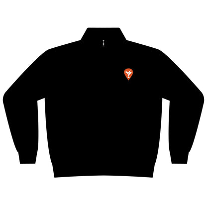 Wind & Sailing Women's Quarter-Zip in Black, front