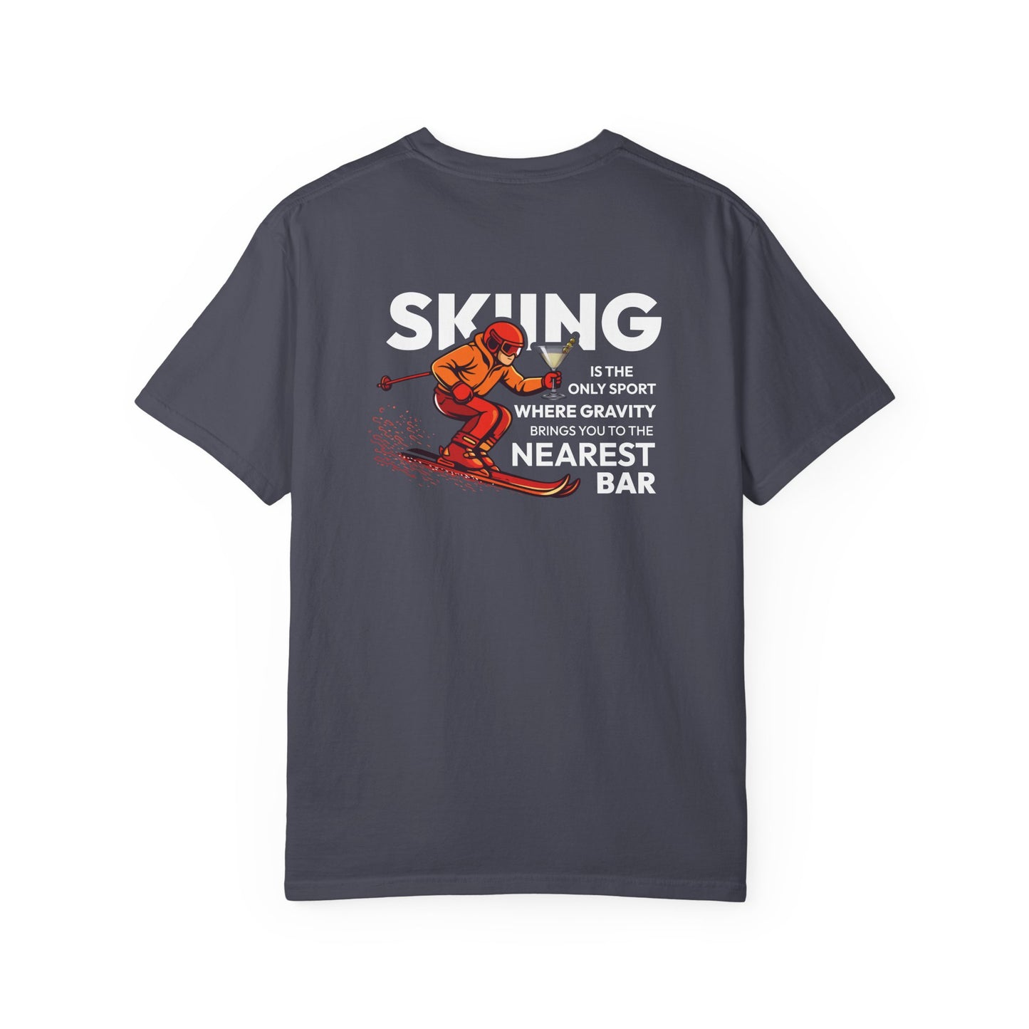 Skiing Nearest Bar Heavyweight T-Shirt