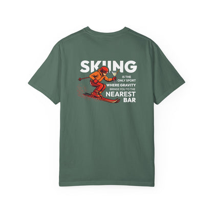 Skiing Nearest Bar Heavyweight T-Shirt