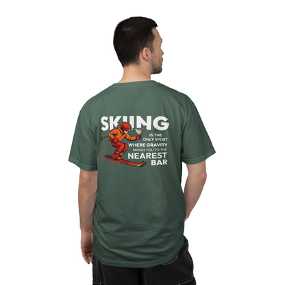 Skiing Nearest Bar Heavyweight T-Shirt