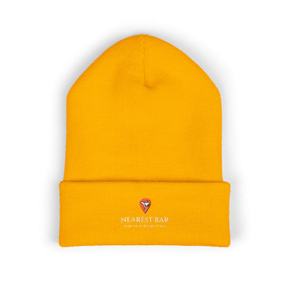 Nearest Bar Knit Cap in Gold, flat front