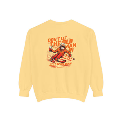 Don't Let the Old Man In Crewneck Sweatshirt in Butter, flat back