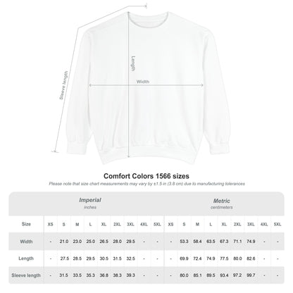 Don't Let the Old Man In Crewneck Sweatshirt size chart