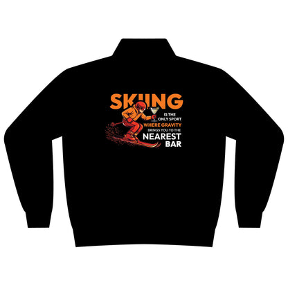 Gravity Skiing Women's Quarter-Zip in Black, back