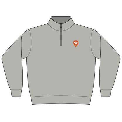 Wind & Sailing Women's Quarter-Zip in Smoke, front