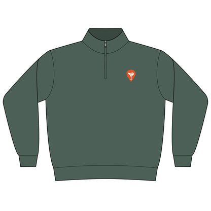 Wind & Sailing Women's Quarter-Zip in Pine, front