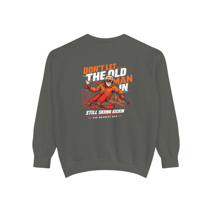 Don't Let the Old Man In Crewneck Sweatshirt in Pepper, flat back