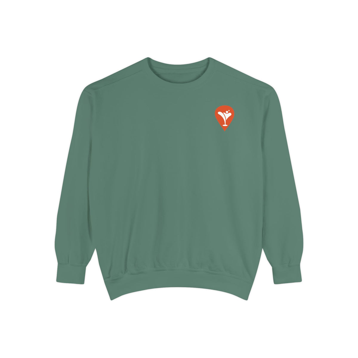 Don't Let the Old Man In Crewneck Sweatshirt in Light Green, flat front