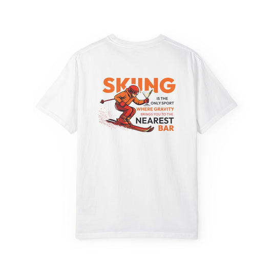Skiing Nearest Bar Heavyweight T-Shirt