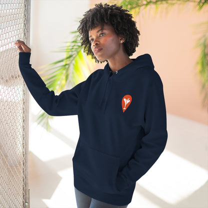 Golf Is the Only Sport Fleece Hoodie in Navy, female model, front