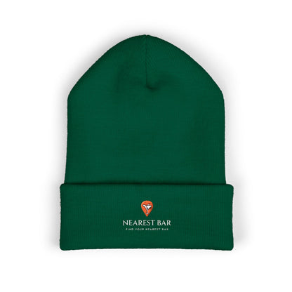 Nearest Bar Knit Cap in Spruce, flat front