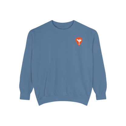 Don't Let the Old Man In Crewneck Sweatshirt in Blue Jean, flat front