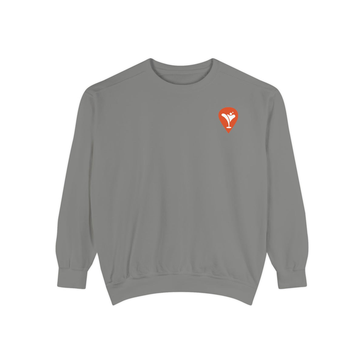 Don't Let the Old Man In Crewneck Sweatshirt in Grey, flat front
