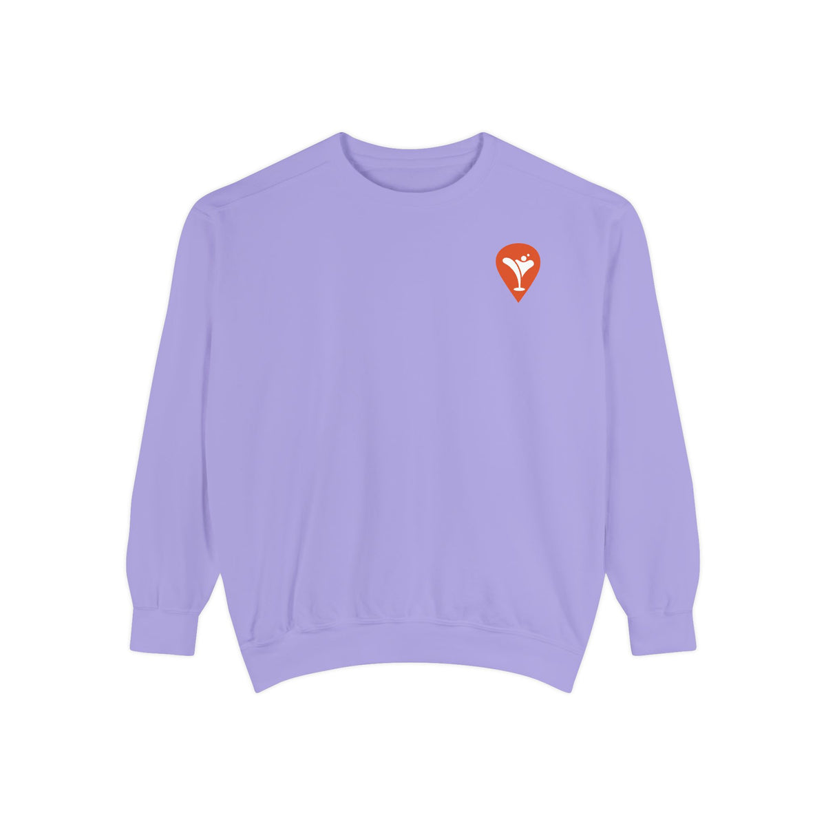 Don't Let the Old Man In Crewneck Sweatshirt in Violet, flat front