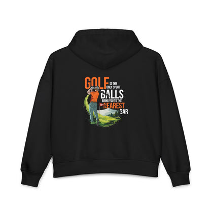 Golf Is the Only Sport Women's Hoodie in Black, back