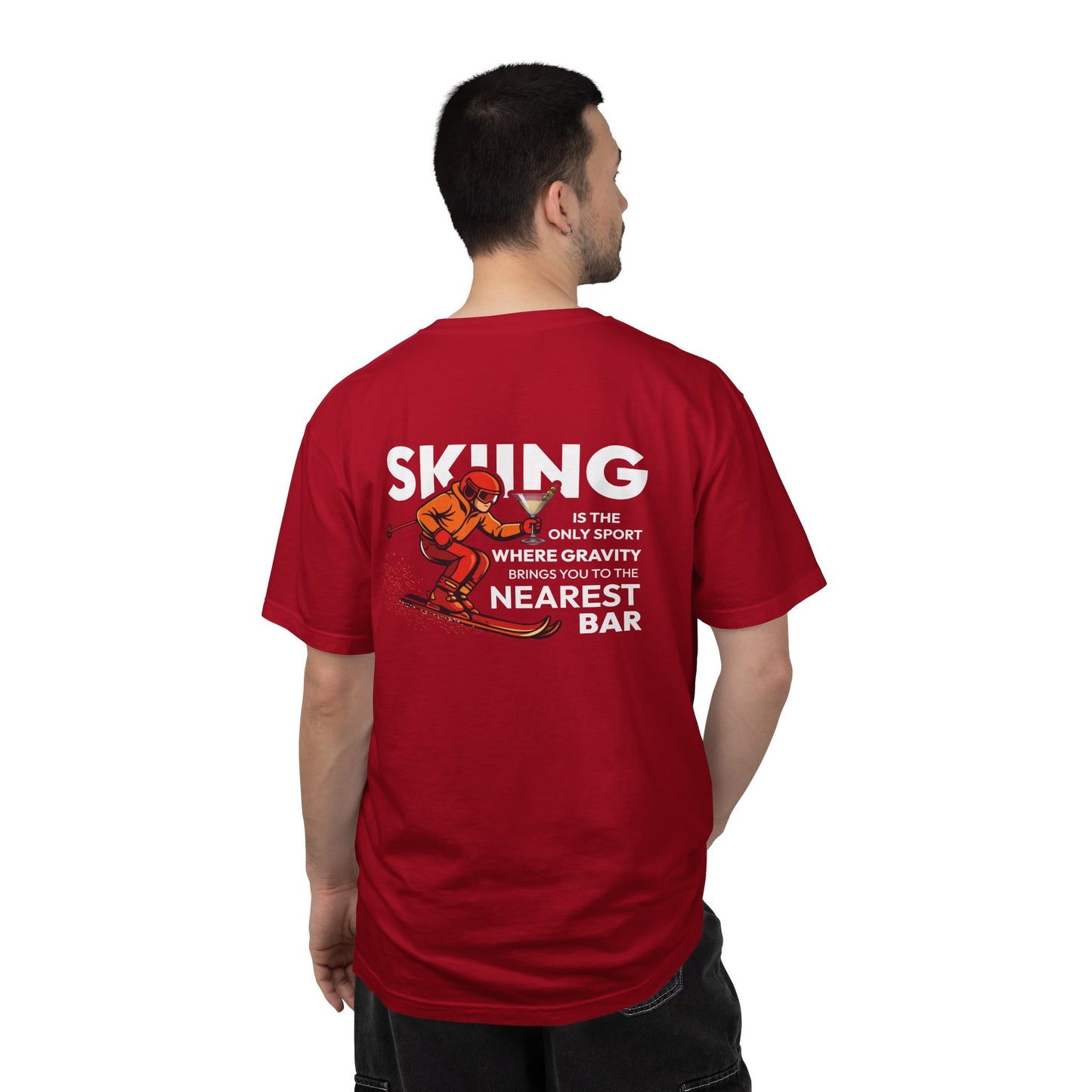 Skiing Nearest Bar Heavyweight T-Shirt