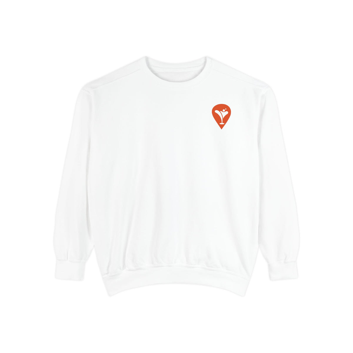 Don't Let the Old Man In Crewneck Sweatshirt in White, flat front