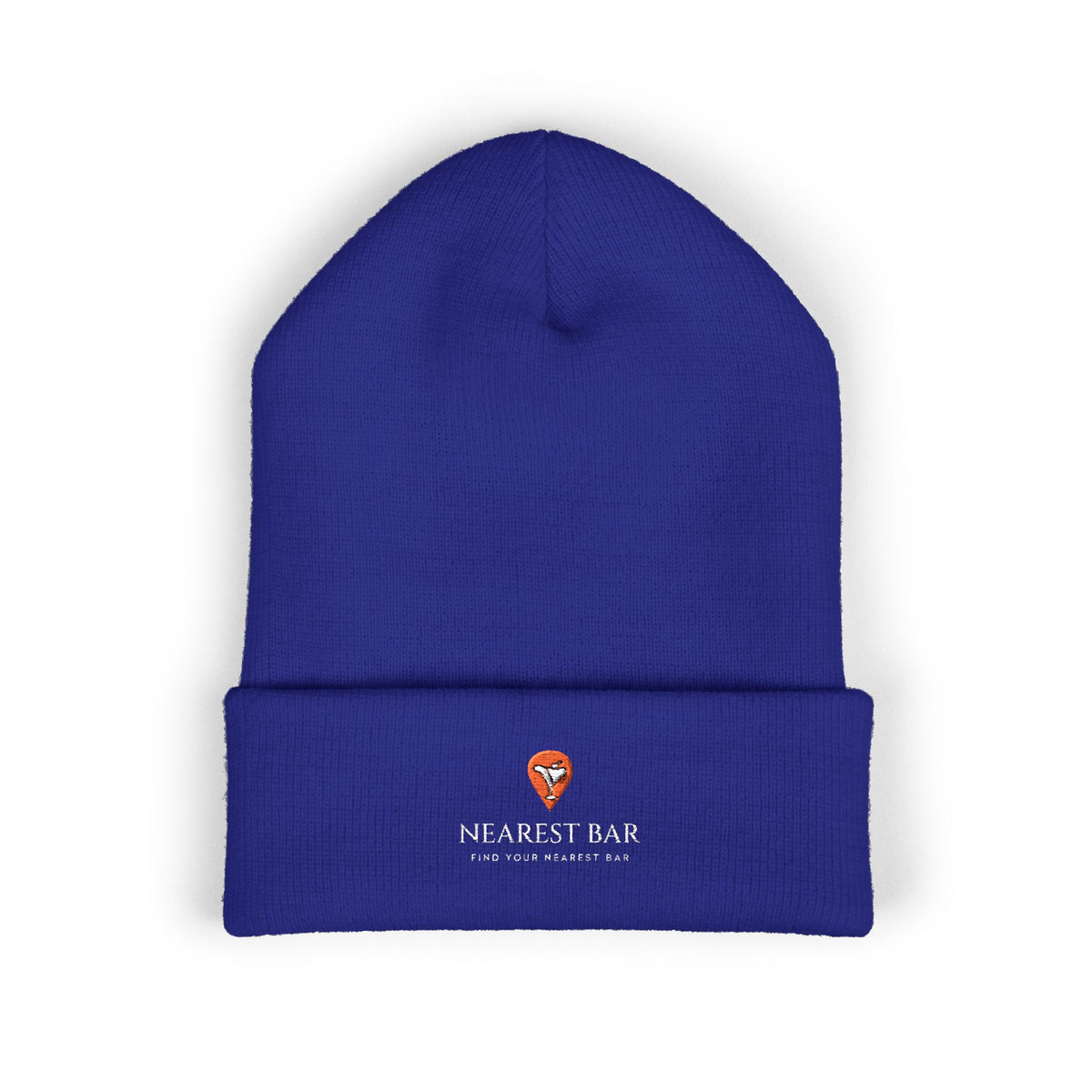 Nearest Bar Knit Cap in Royal, flat front