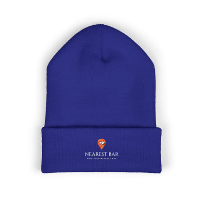 Nearest Bar Knit Cap in Royal, flat front
