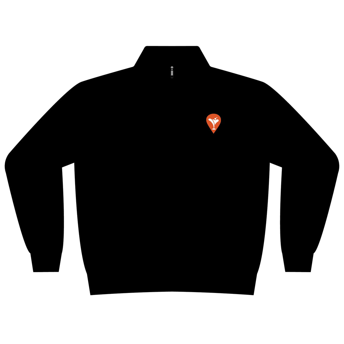 Gravity Skiing Women's Quarter-Zip in Black, front
