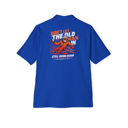 Old Man Skiing Nearest Bar Polo Shirt
