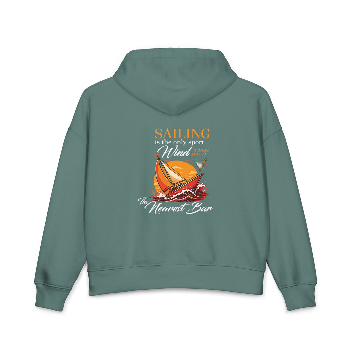 Wind & Sailing Women's Hoodie in Green Bay, back