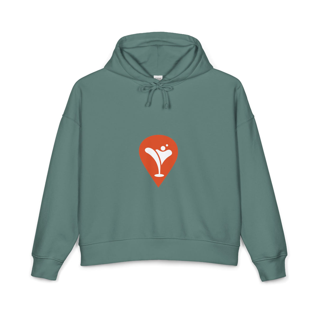 Gravity Skiing Women's Hoodie in Green Bay, front