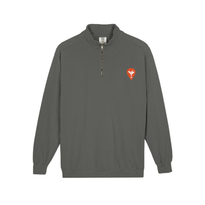 Don't Let the Old Man In Quarter-Zip Sweatshirt in Pepper, flat front
