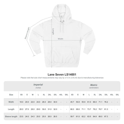 Wind & Sailing Fleece Hoodie size chart